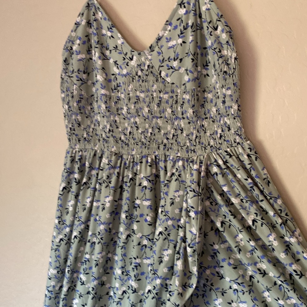 Floral Green Dress